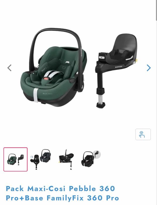 Conjunto Maxi-Cosi — ovo verde + base ISOFIX com SlideTech