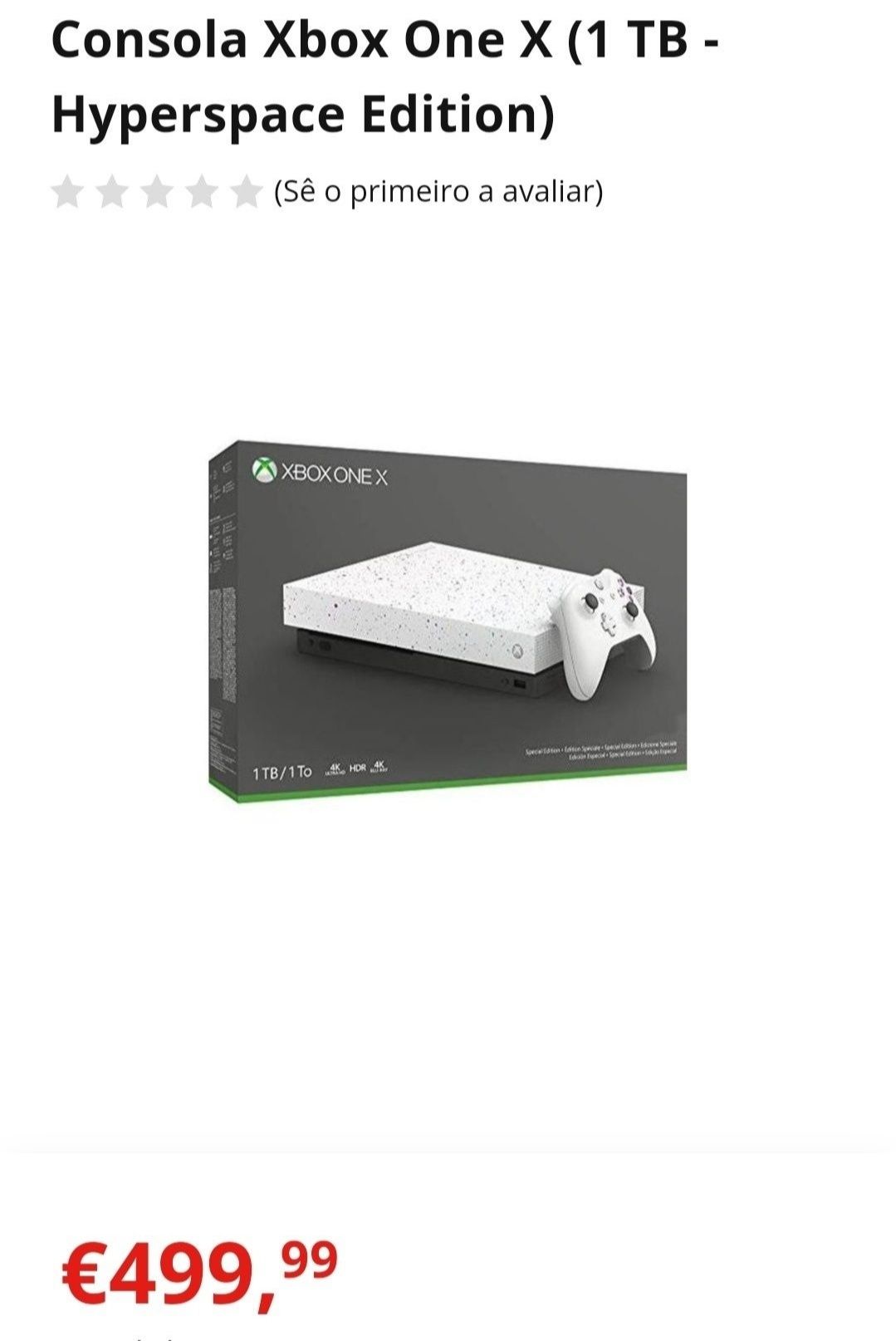 Xbox One X 1000GB - Branco - Edição limitada Hyperspace