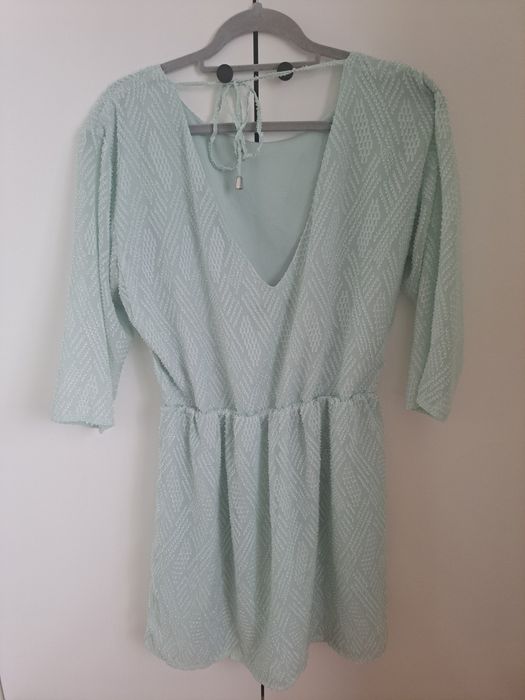 Turkusowo miętową sukienka