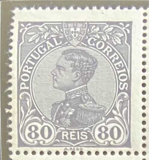 Selo novo de 80 reis - D. Manuel II - Portugal - 1910