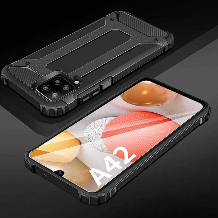 Case Etui Pancerne Armor do Samsung Galaxy A42 5G + Szkło Hartowane