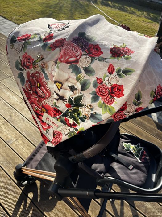 Cybex Priam 4.0 Spring Blossom Light Rose Gold spacerówka stan idealny