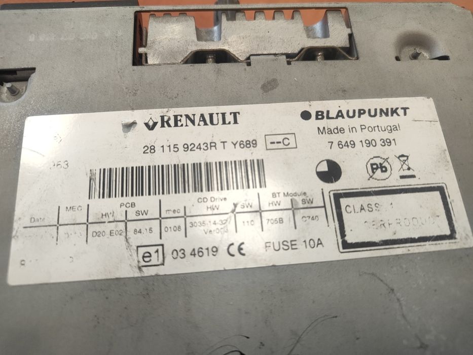Rádio original Renault MÉGANE 3 - Scenic 3