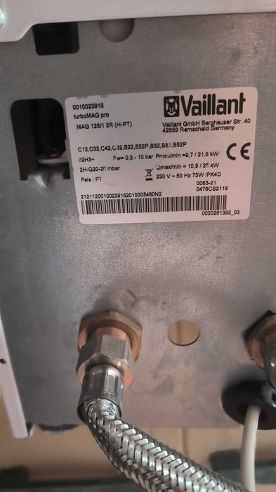Esquentador VAILLANT TURBO MAG PRO 12L (Gás Natural)