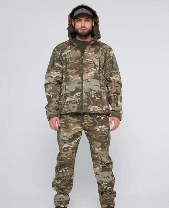Чоловічий костюм Softshell – камуфляж для туризму та рибалки Охота