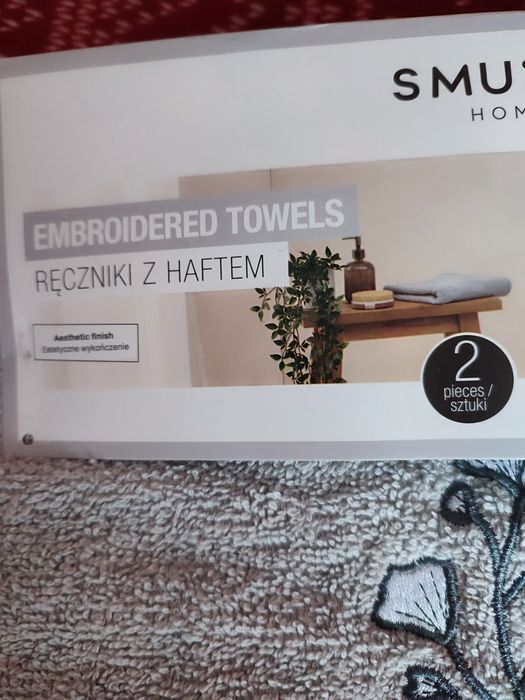 Komplet ręczników z haftem sztuki 50x90