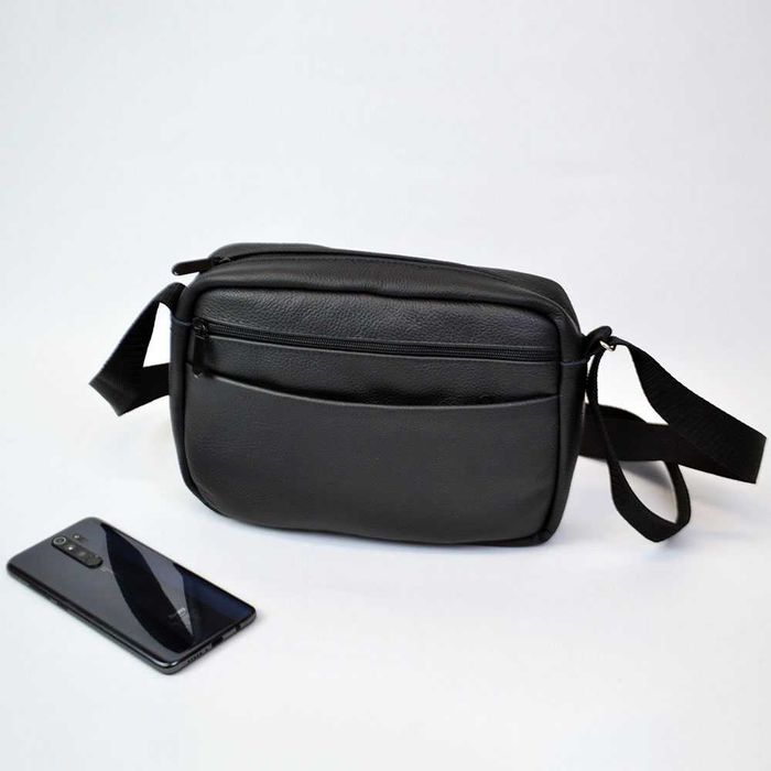 Стильна чоловіча сумка з натуральної шкіри флотар, месенджер, барсетка