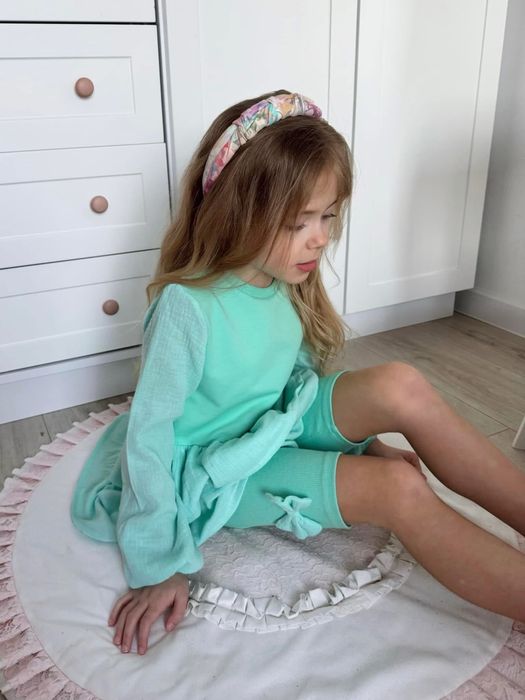 La Mia Baby Clothes muślinowa tunika miętowa 92 cm