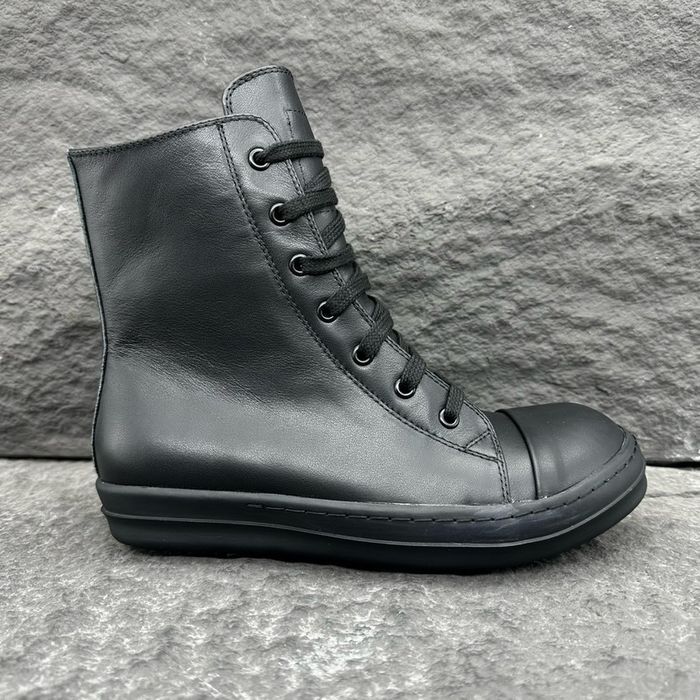 Rick Owens Ramones High Black Leather/size 41,42,43,44/Преміум якість!