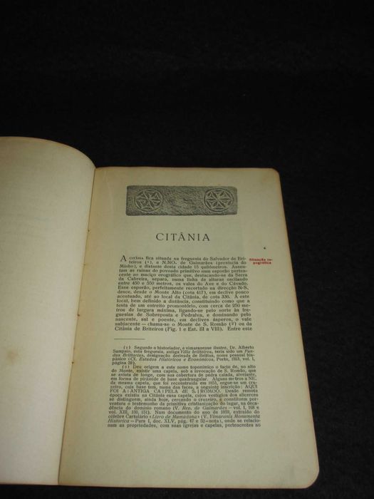 Livro Citânia e Sabroso Notícia Descritiva Mário Cardoso Numerado 1948