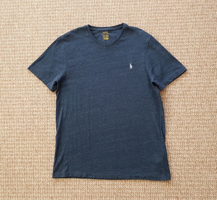 футболка Ralph Lauren Polo custom slim fit оригинал L синяя