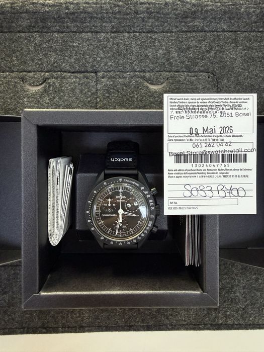 Часы, Годинник Swatch x OMEGA MoonSwatch «Mission to Moonphase New Moon