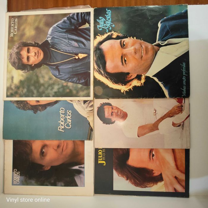 Lote vinil LPs Roberto Carlos e Julio Inglesias