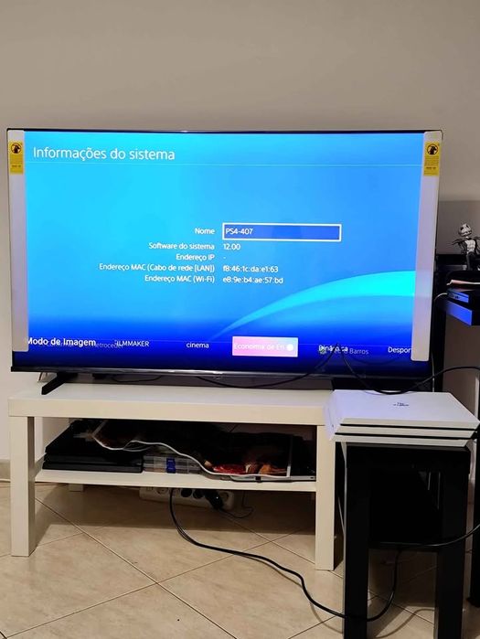 Playstation 4 pro branca c/ comando