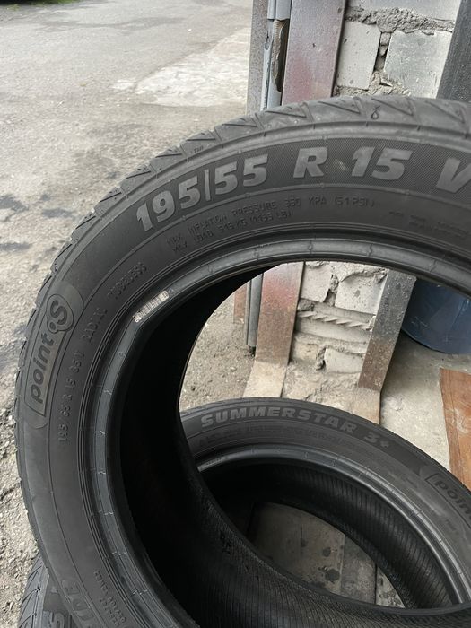 195/55 R15 PointS Summer Star 3 + (резина б/у літо пара Склад)
