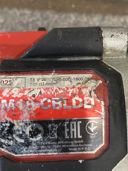 Milwaukee wkrętarka uszkodzona