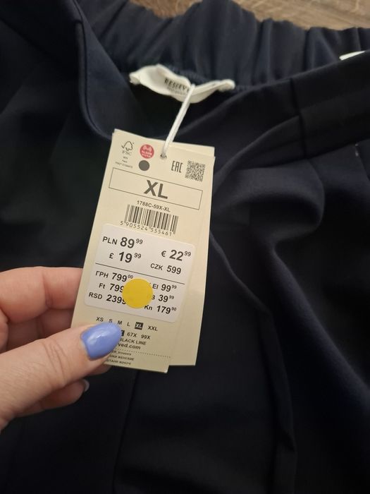 Nowe spodnie granatowe Reserved xl 42