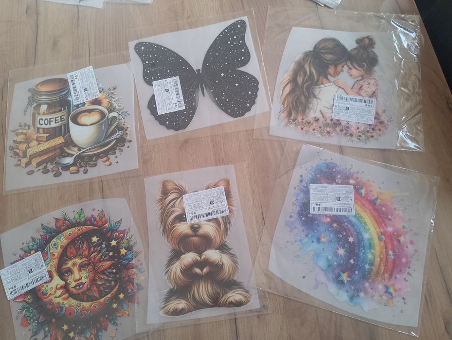 Naprasowanki nowe różne wzory