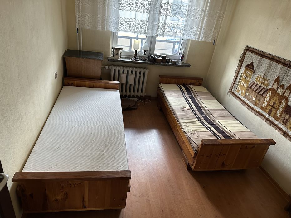 Dwa łóżka pojedyncze prl design vintage