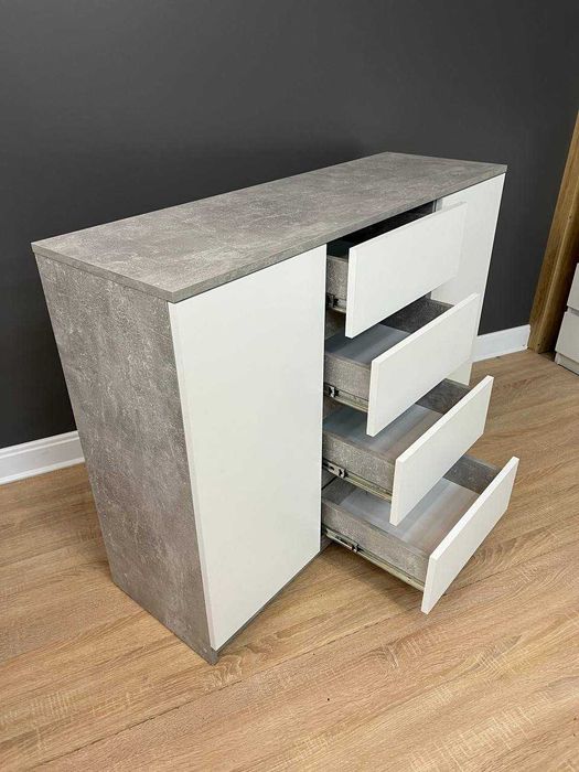 "Аврора" комод з шухлядами та поличками. Тумба в спальню для речей.