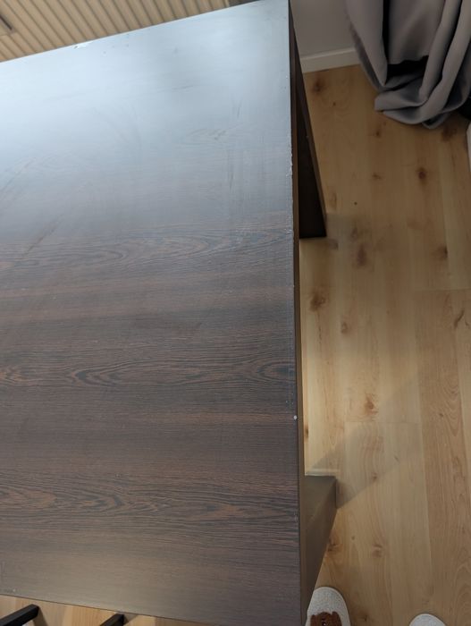 Piękny brązowy stół Red Apple nierozkładany +6 krzeseł