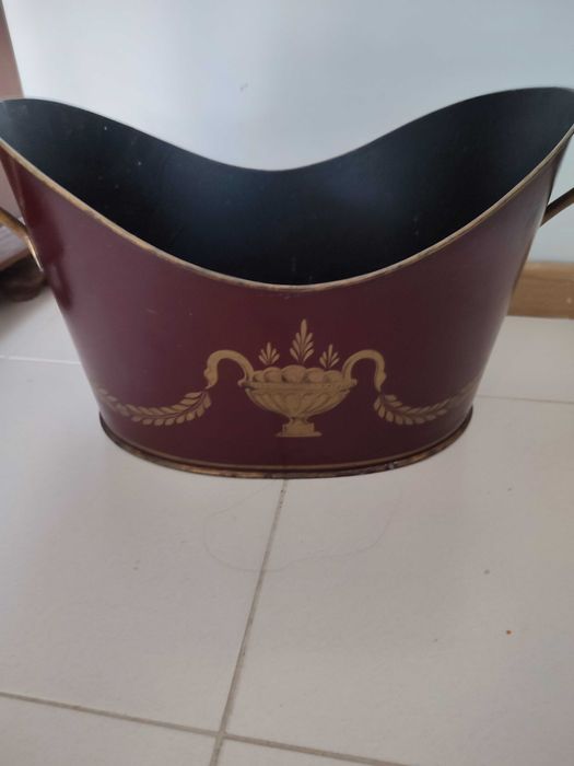 Cesto para lenha vintage