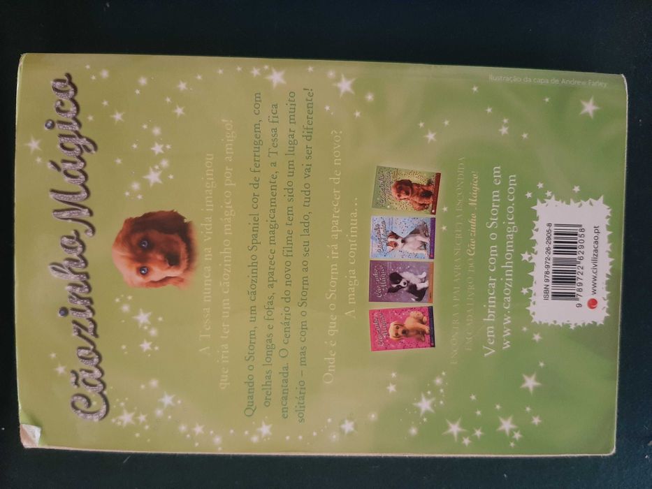 Livro infantil - Cãozinho mágico - Estrela de Cinema.