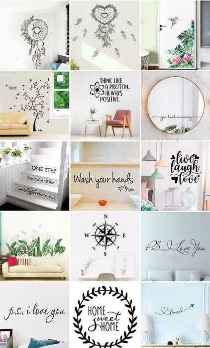 Adesivos parede decoração interiores