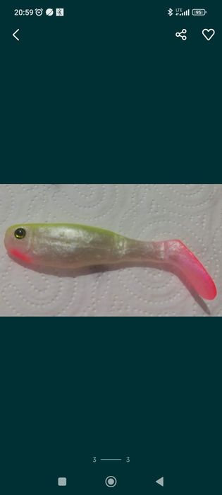 Zestaw przynęt wędkarskie przynęty gumowe rybki  8 cm