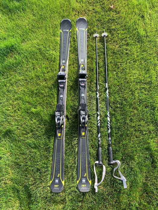 Zestaw narciarski – narty + buty + kask + gogle – super stan!