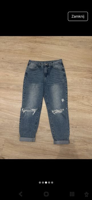 spodnie jeansowe damskie 40