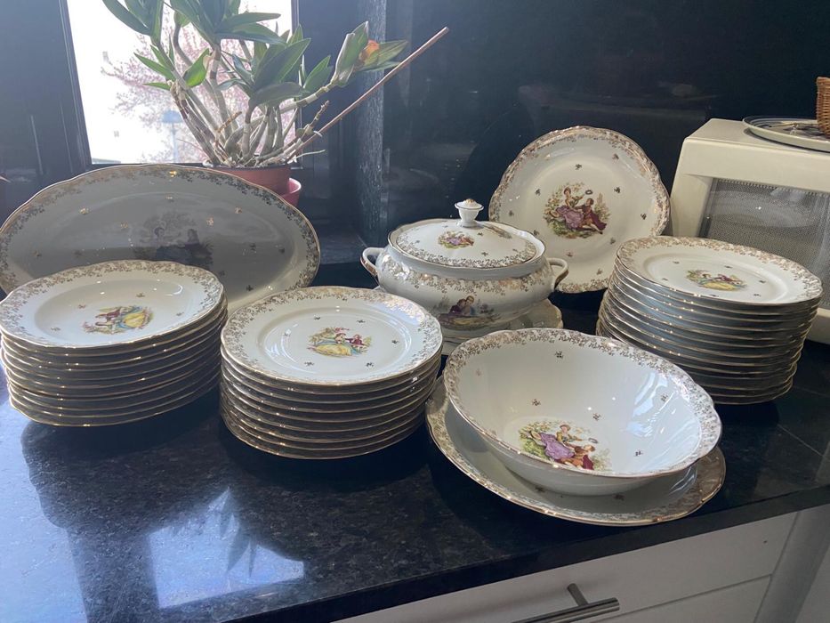 Conjunto Loiça Porcelana Limoges Francesa Viritable Porcelaine (Rara)