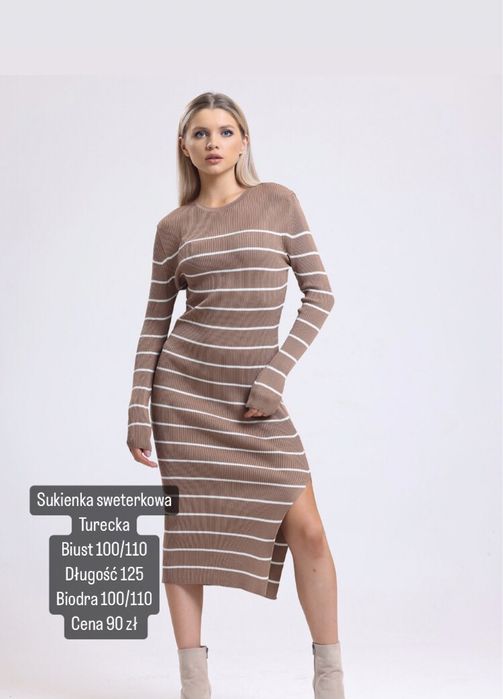 Sukienka sweterkowa turecka  biust 100/110