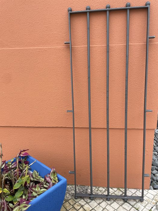 Grades em ferro com adornos