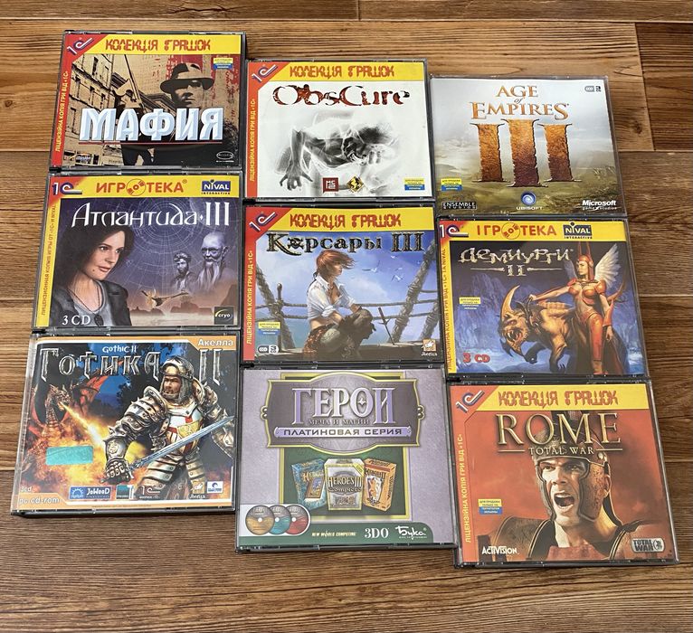 Диски ПК (PC): Готика, Мафия, Герои, MYST, Obscure,Князь Тьмы,Демиурги