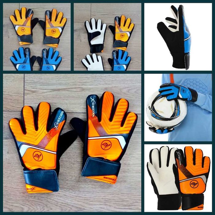 Перчатки вратарские детские SOCCERMAX, размеры 5-7
