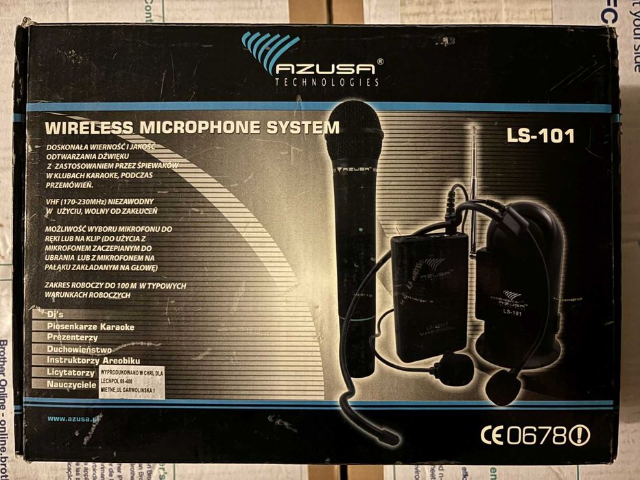 Bezprzewodowy system mikrofonowy AZUSA LS-101LT