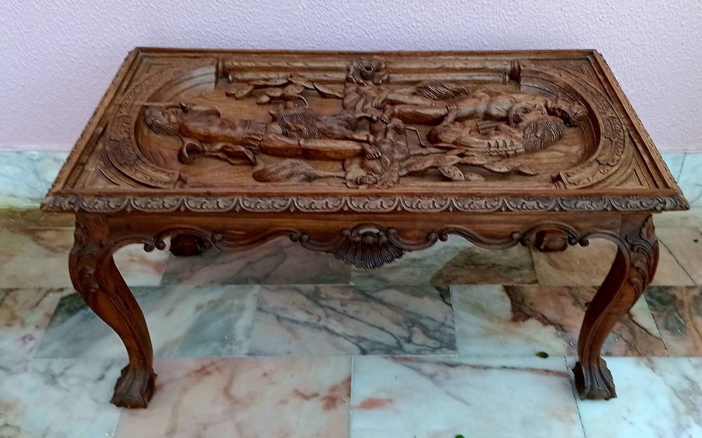 Mesa Antiga - Madeira Trabalhada Hércules