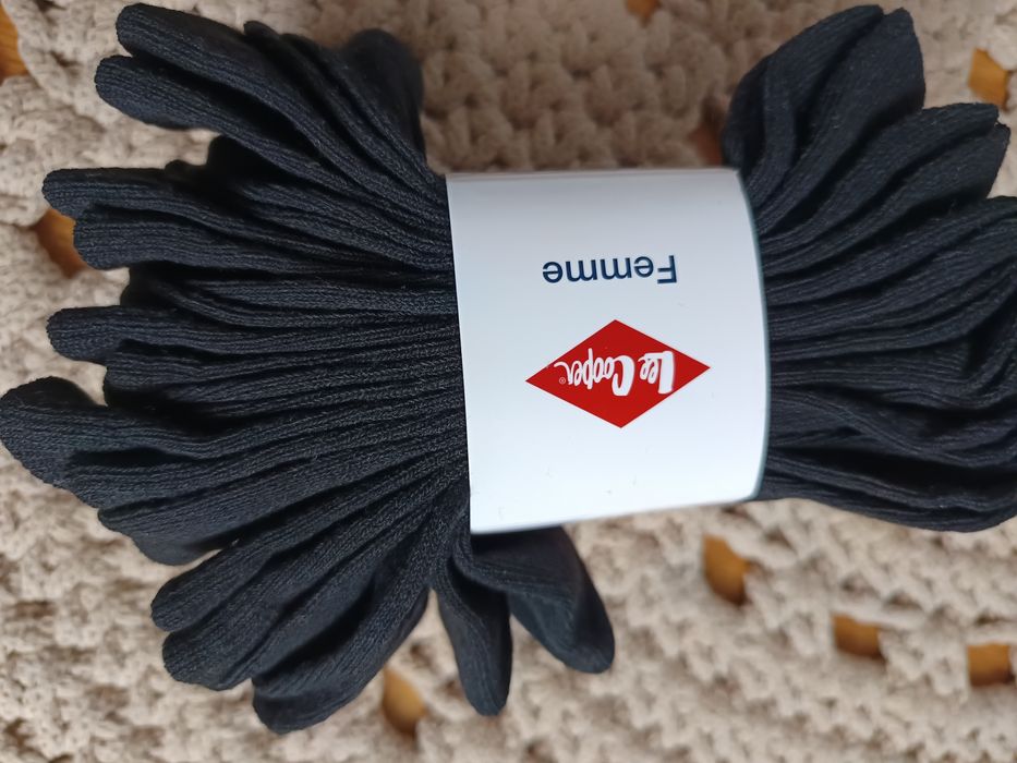 Lee Cooper damskie skarpety czarne 6 par nowe 36/38