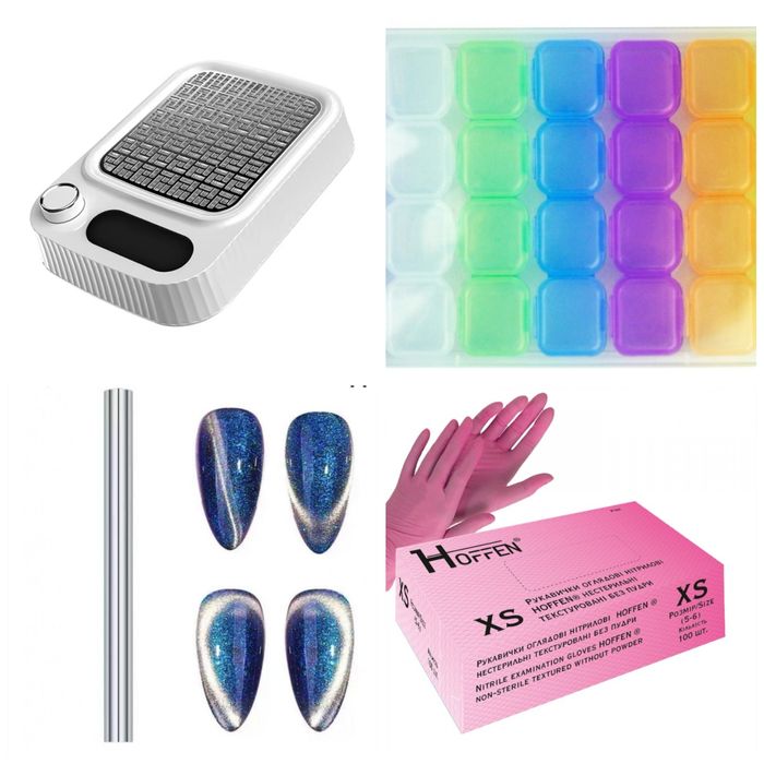 Материалы для маникюра НОВЫЕ, вытяжка, база, стемпинг, подогреватель