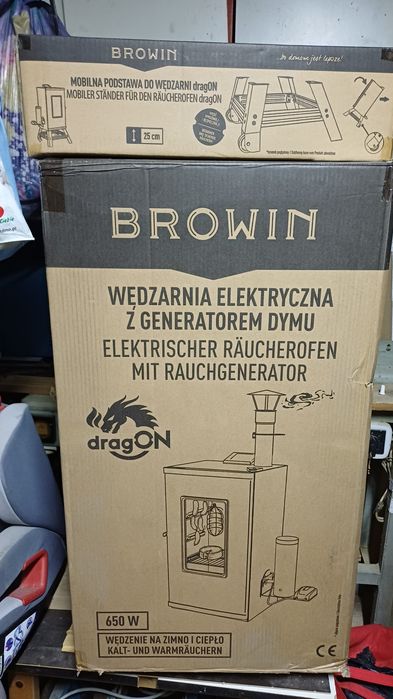 Wędzarnia elektryczna Browin Dragon 650W z generatorem dymu + podstawa