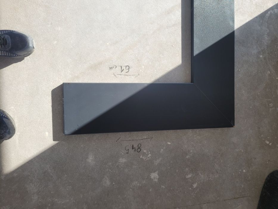 Parapet  wewnętrzny narożny antracyt