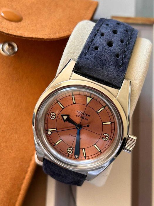 Lorier Safari Salmon Dial 36mm - Como Novo