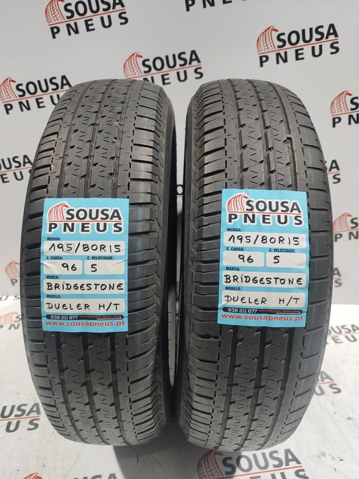 2 pneus semi novos 195-80R15 Bridgestone - Oferta dos portes