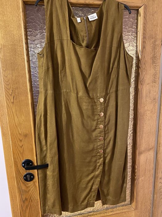 Lniena sukienka dla puszystej