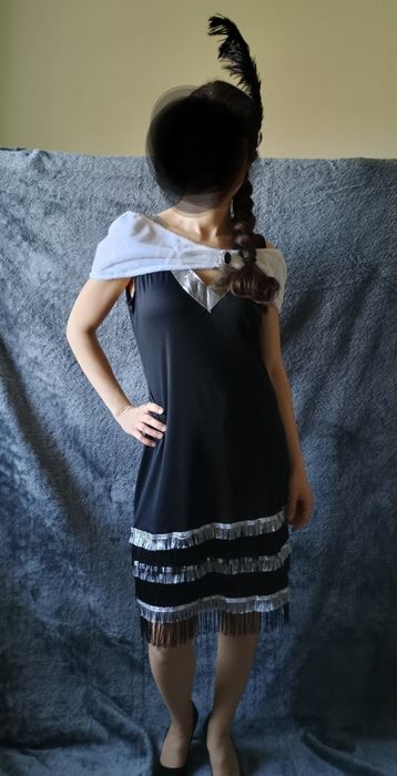 Przebranie w stylu lat 20 Wielki Gatsby Charleston Retro Flapperka