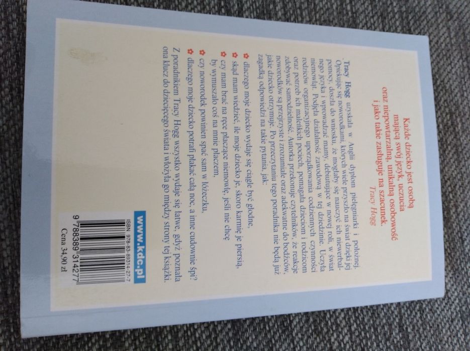 Książka" Język Niemowląt" Tracy Hogg, Melinda Blau - polecam !!!