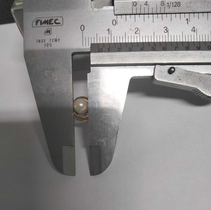 Brincos em ouro Português amarelo 800 (19,2Kt) com perola de 55mm