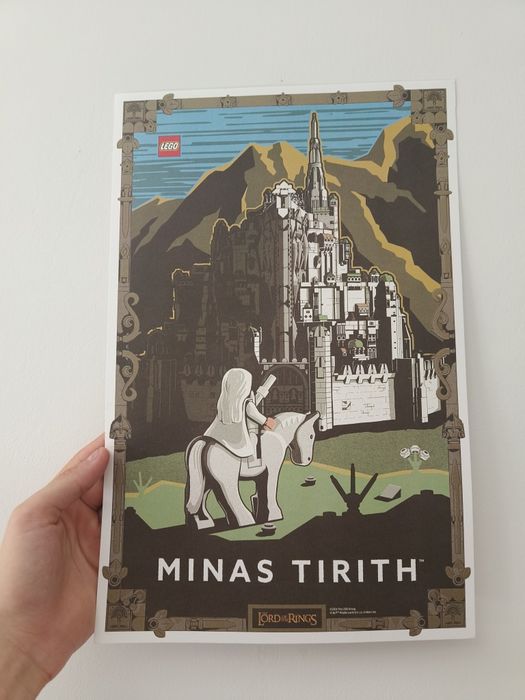 LEGO Minas Tirith + Grond LOTR + Siege tower + Plakat