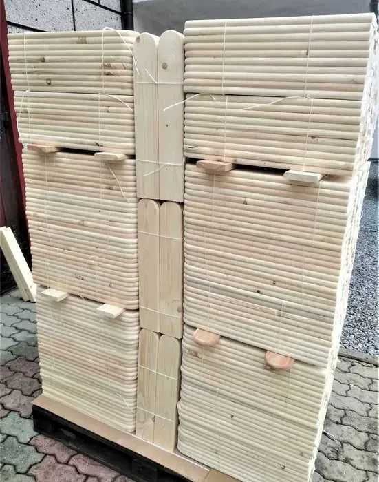 Sztachety drewniane świerk/modrzew 19x90mm mix wzorów PROMOCJA